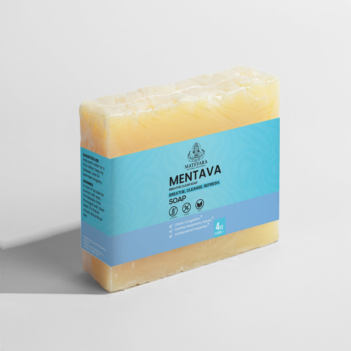 Mentava Cooling Refresh Soap |Natural Moisturizing Bar Soap - 4oz - view 3