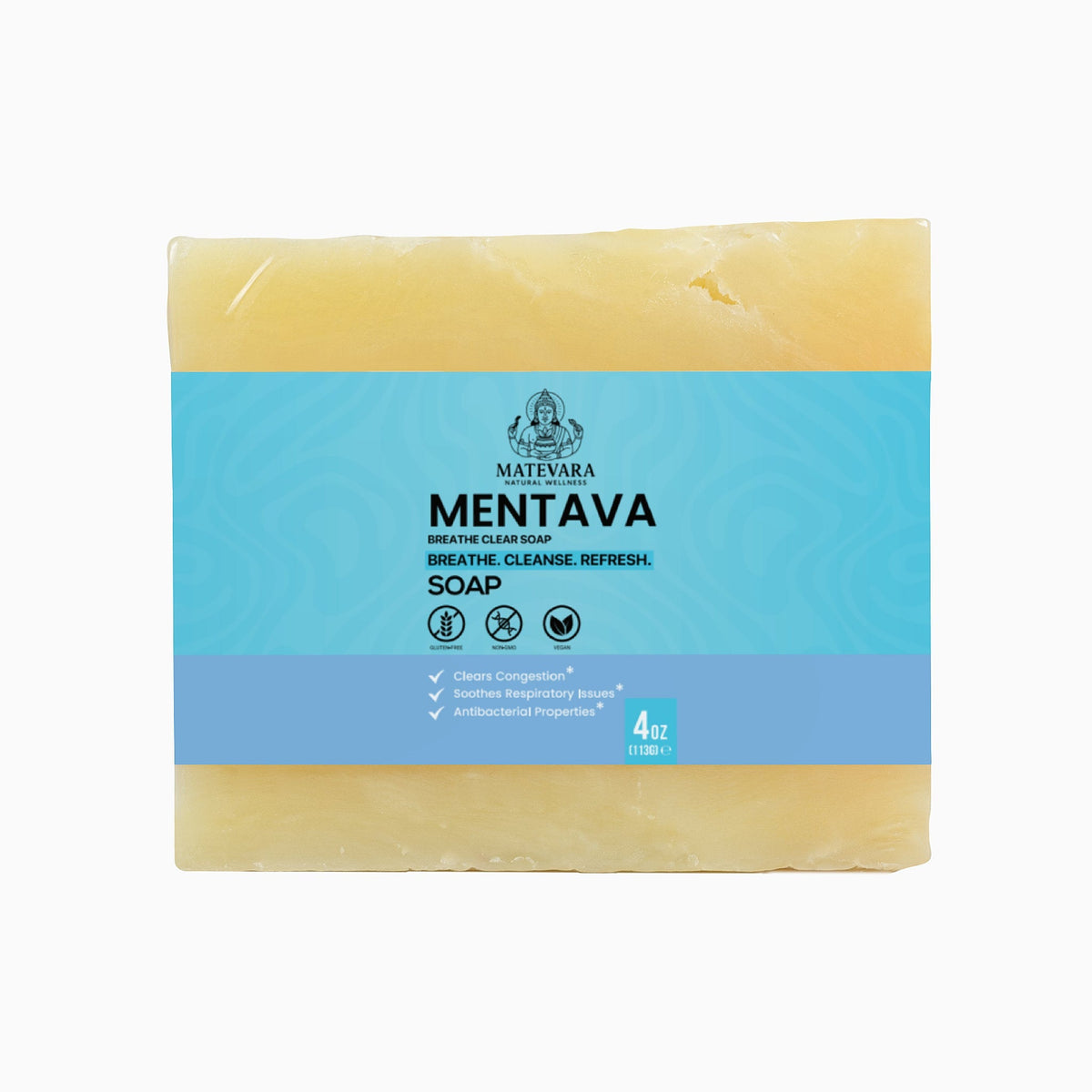 Mentava Cooling Refresh Soap |Natural Moisturizing Bar Soap - 4oz