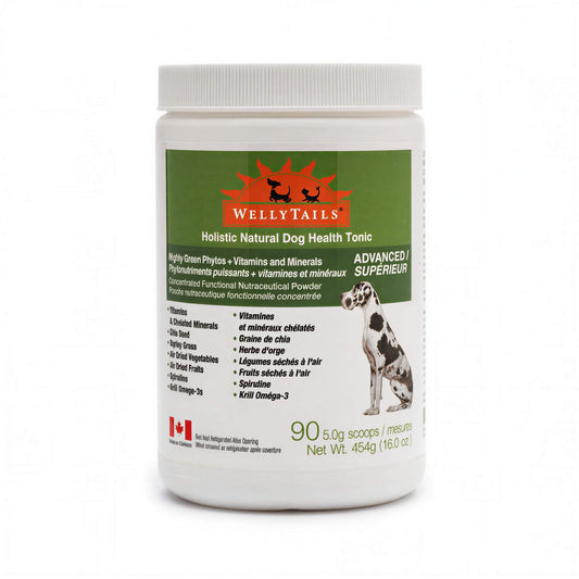 WellyTails  Mighty Green Phytonutrients Vitamins & Minerals for Dogs - 16 oz