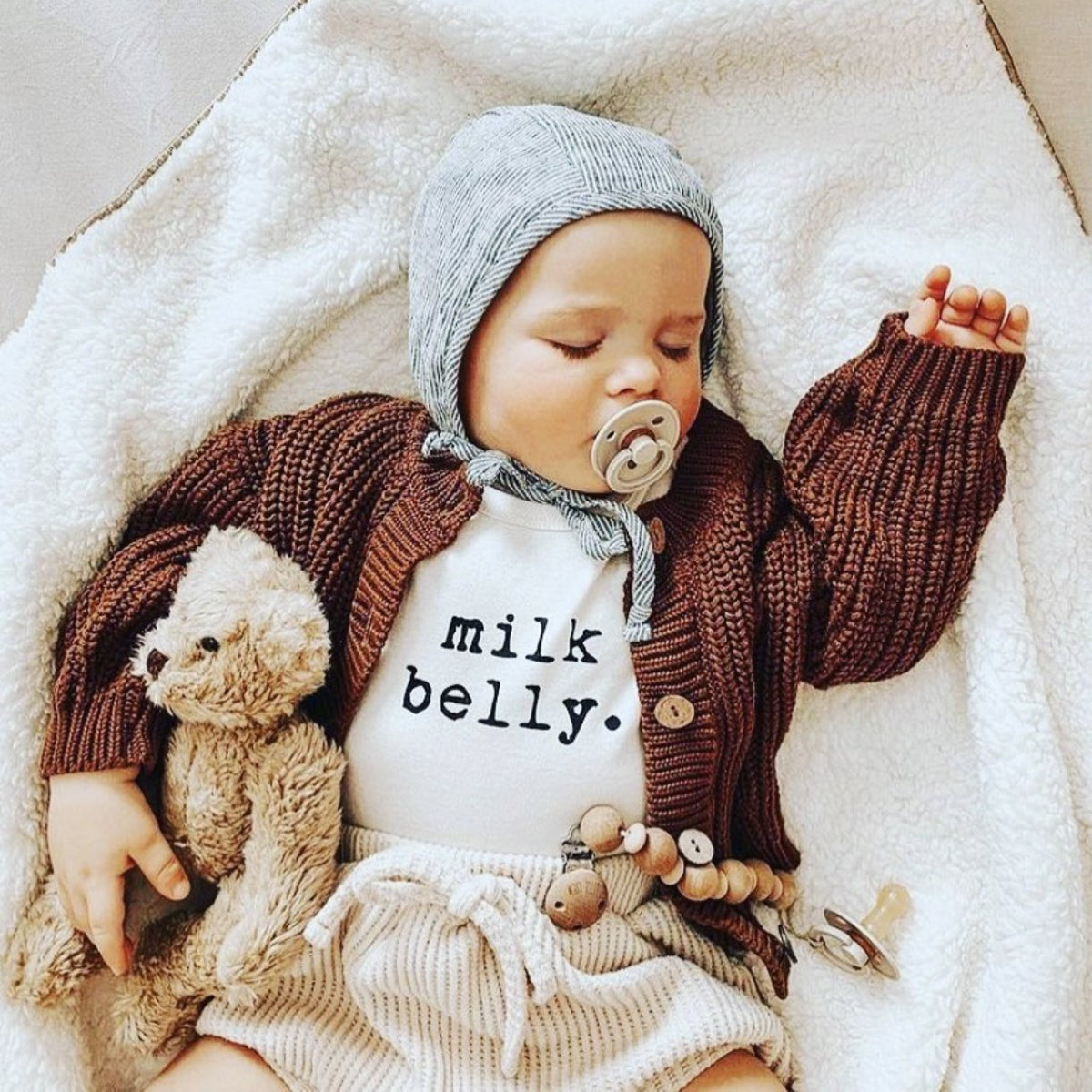 Milk Belly Organic Baby Bodysuit - view 4