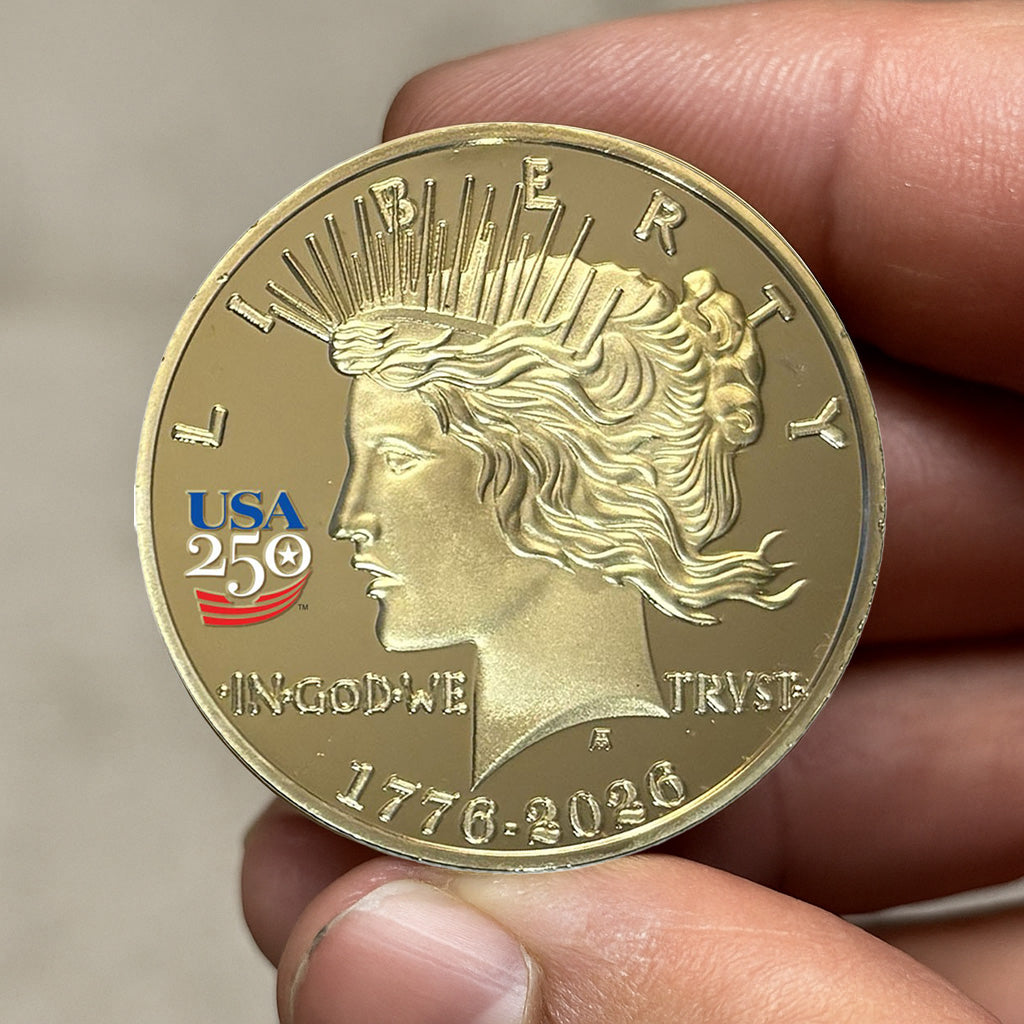 America's 250th Anniversary Peace Dollar Golden Proof Coin - view 2