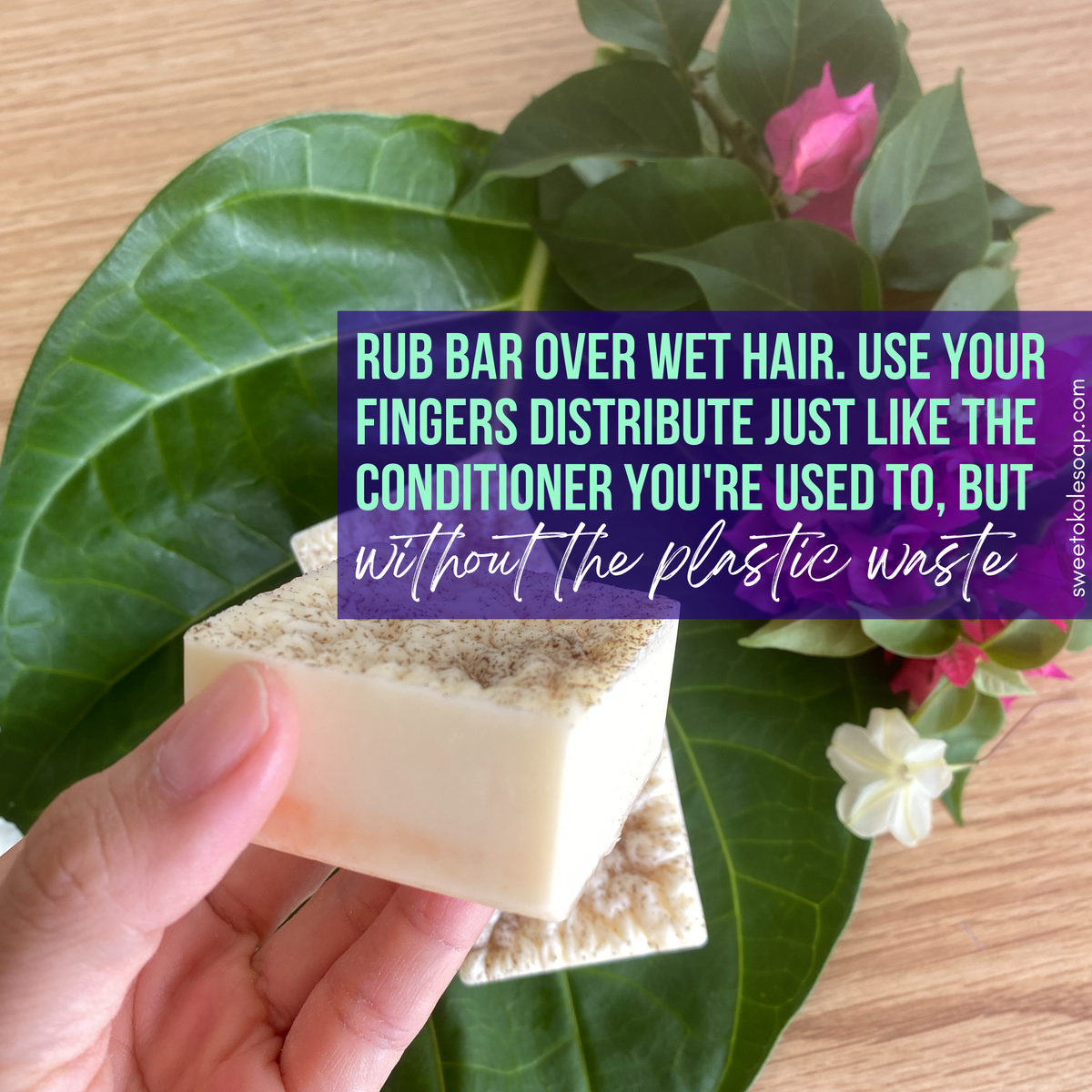 Natural Conditioner Bar - Eucalyptus & Lime Essential Oils with Noni - view 5