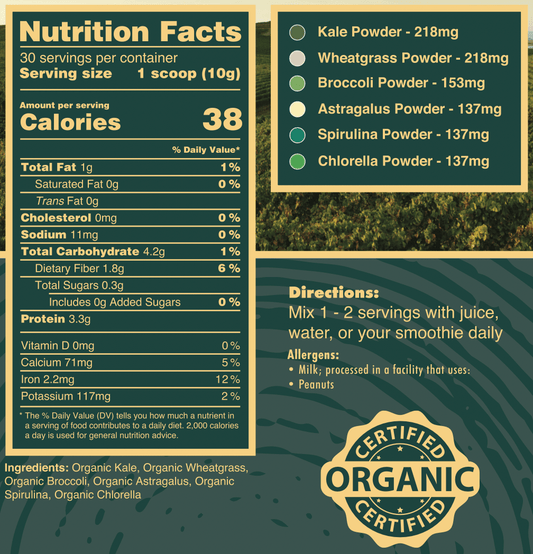 Organic Powdered Superfood Greens - view 2