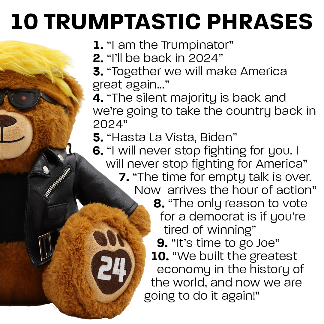 Talking Trumpinator Teddy Bear - Says 10 Phrases - view 4