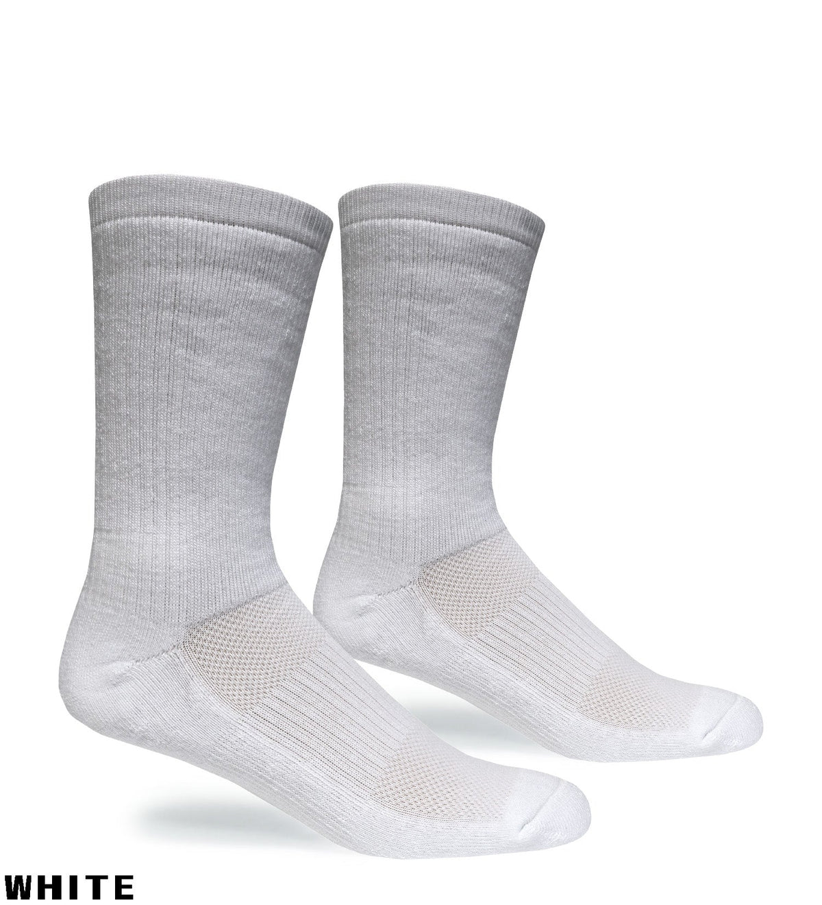 PT Crew Sock - Medium (Men's 4-8, Women's 5-10), White, Large (Men’s 9-12, Women’s 11+), X-Large (Men’s 13-15)