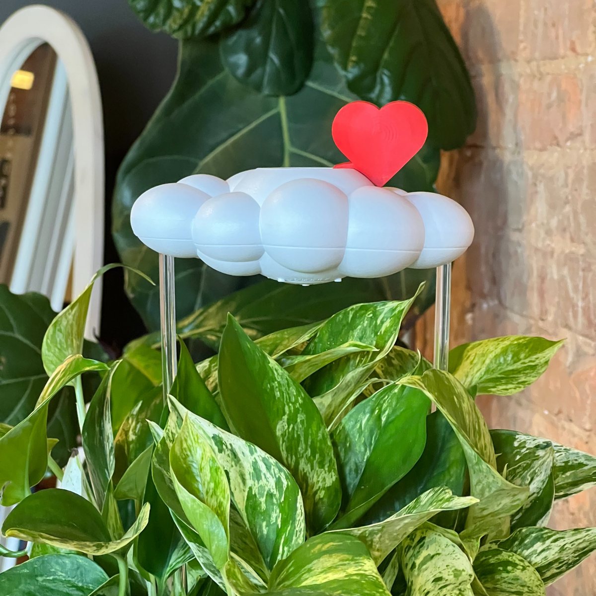 Original Dripping Rain Cloud with Red Heart Charm - view 8
