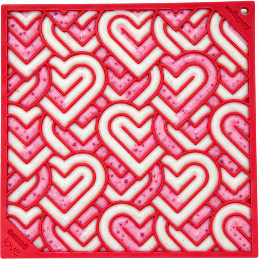 Love eMat - Enrichment Lick Mat for Dogs and Cats| Heart Design - view 2