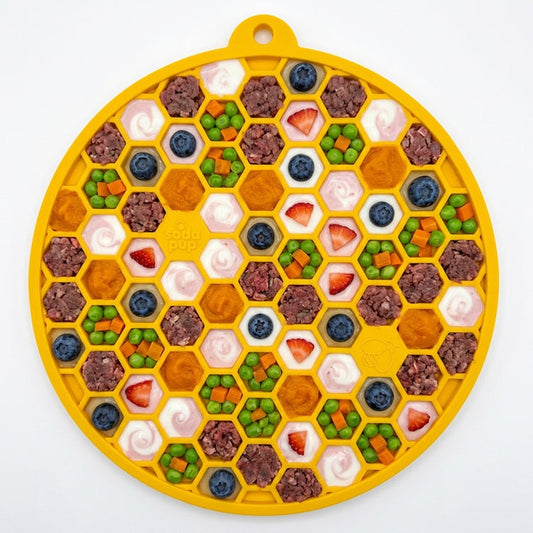 Honeycomb Design emat - Enrichment Lick Mat For Dogs and Cats - view 2