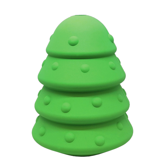 Christmas Tree Dog Toy - Durable Rubber Chew Toy for Large Dogs