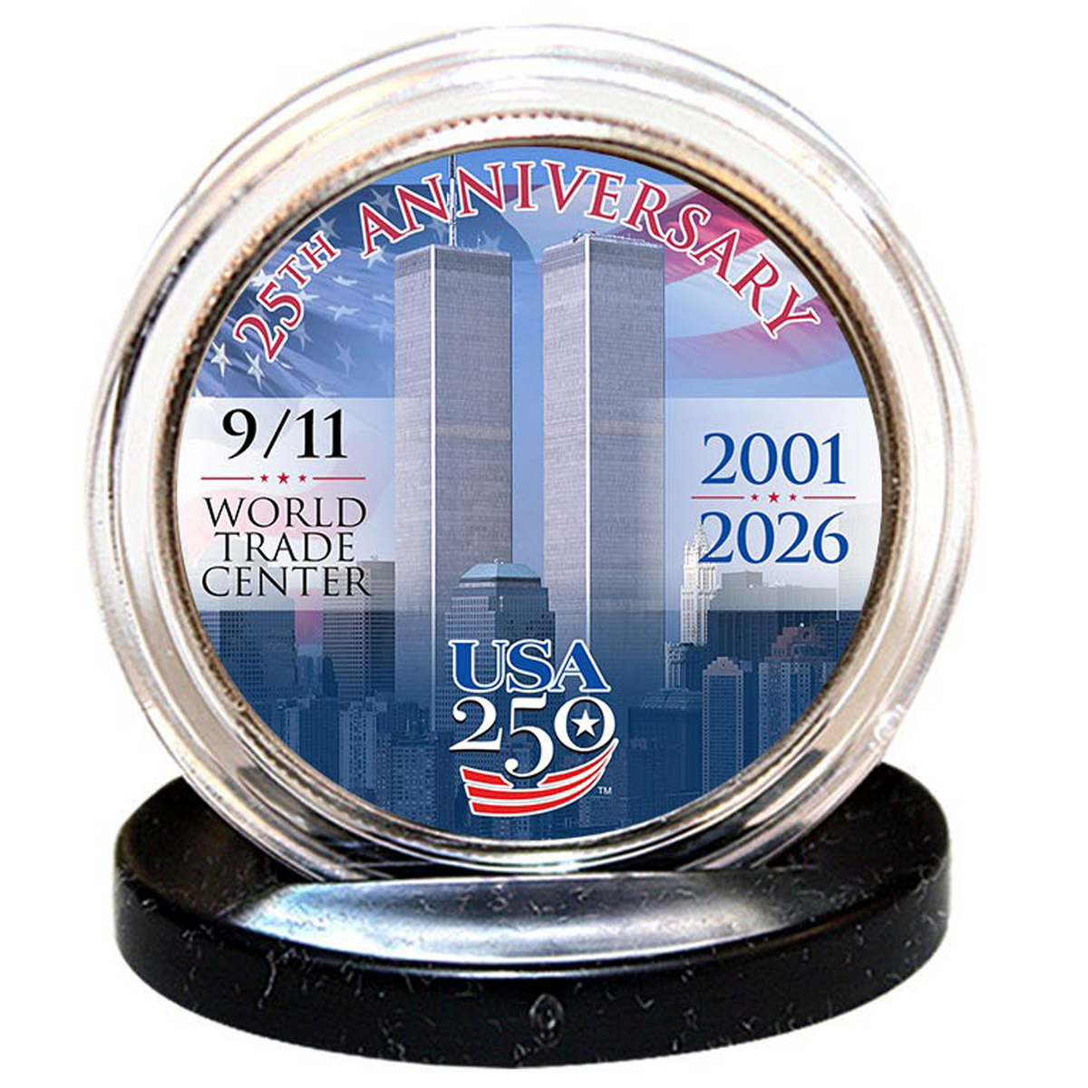 9/11 25th + America's 250th Anniversary Commemorative JFK Half Dollar - view 2