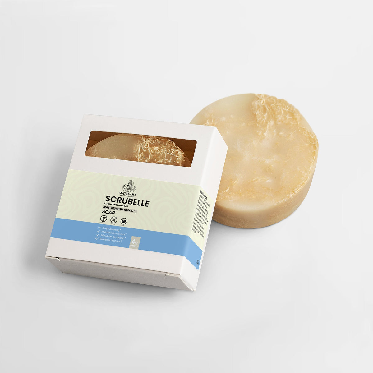 Scrubelle Exfoliating Luffa Bar |Handmade Exfoliating Bar - 4 oz - view 4
