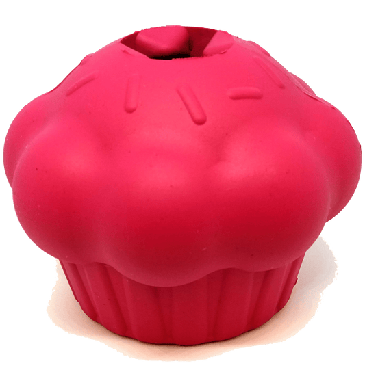 Cupcake eDispenser - Durable Rubber Chew Toy & Treat Dispenser - Large Cup Cake Toy, Medium Cup Cake Toy