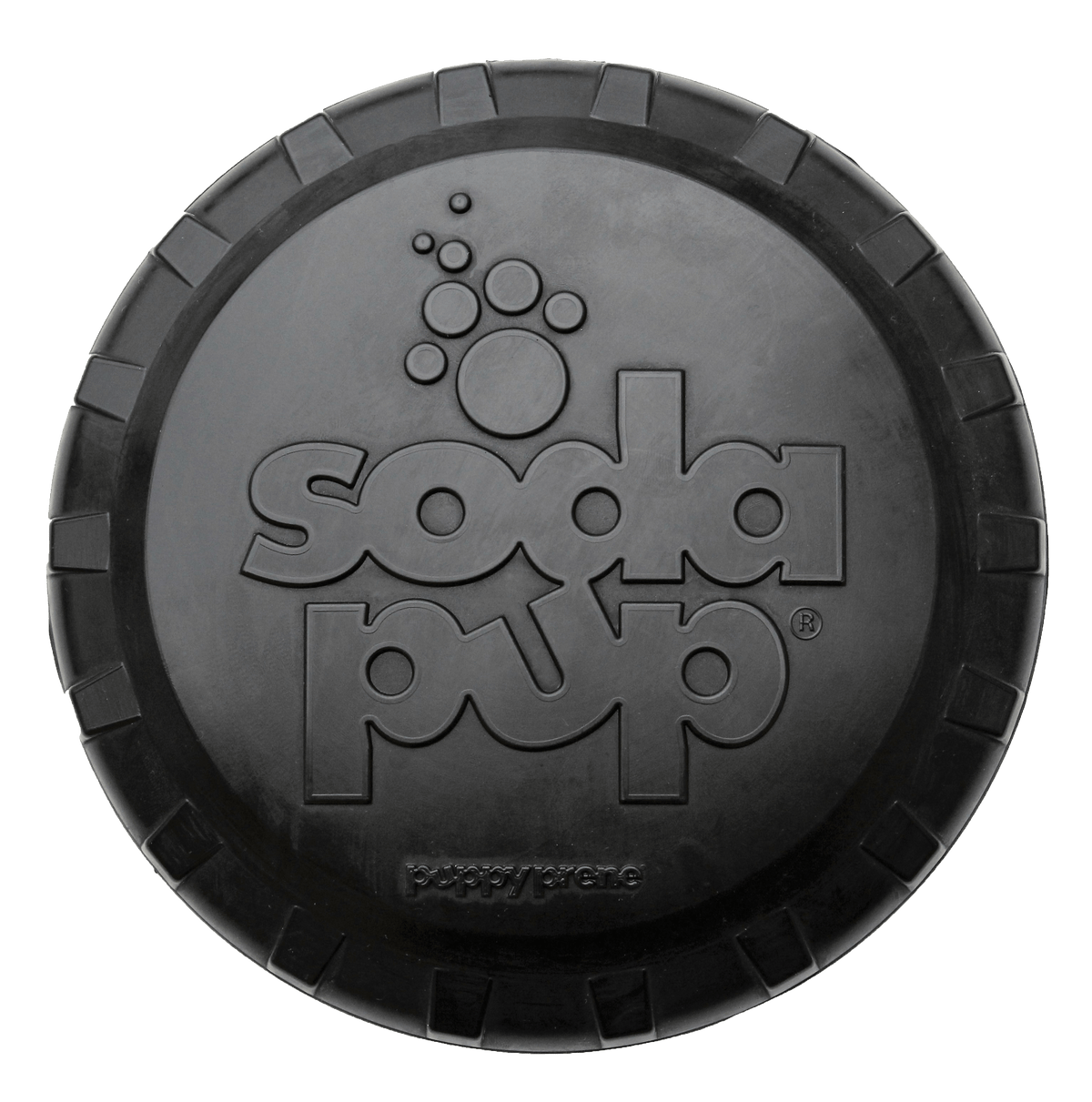 Magnum Bottle Top Flyer Rubber Frisbee for Heavy Chewers - Large - Large Flyer (9.75" Diameter)
