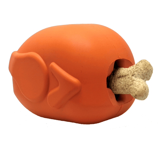 Roasted Turkey Dog Chew Toy & Treat Dispenser - USA Made - SodaPup