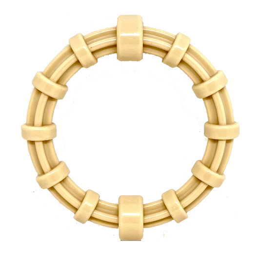 Chicken Flavored Teething Ring for Puppies & Aggressive Chewers - Honey Bone Nylon Teething Ring