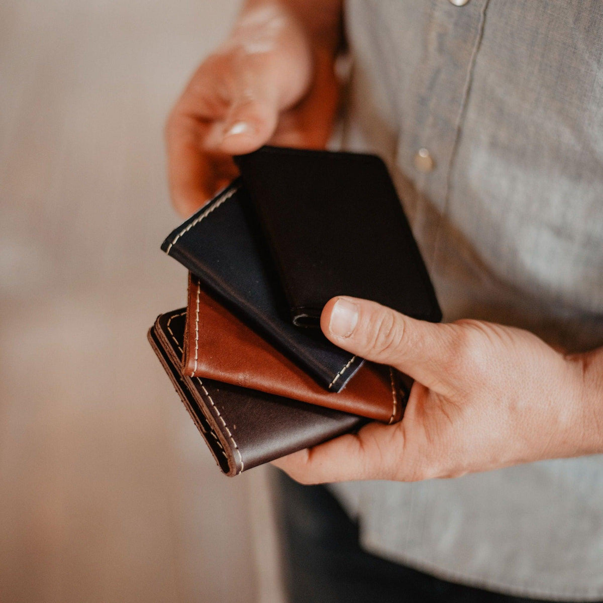 The Flip Wallet - USA Made - Chocolate - view 6