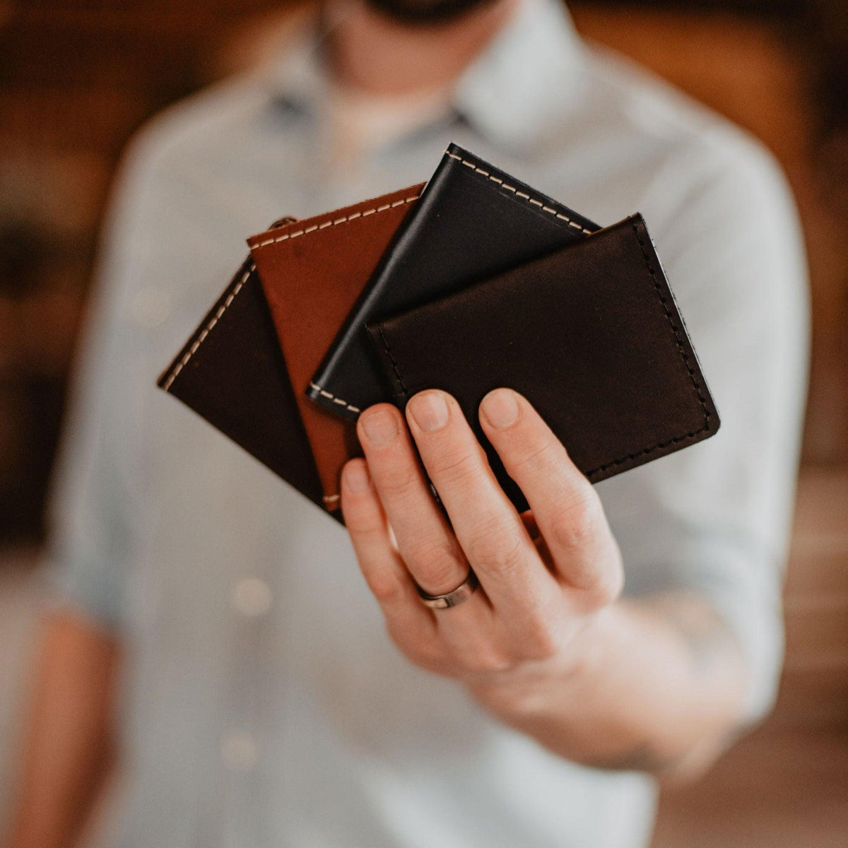 The Flip Wallet - USA Made - Black - view 2