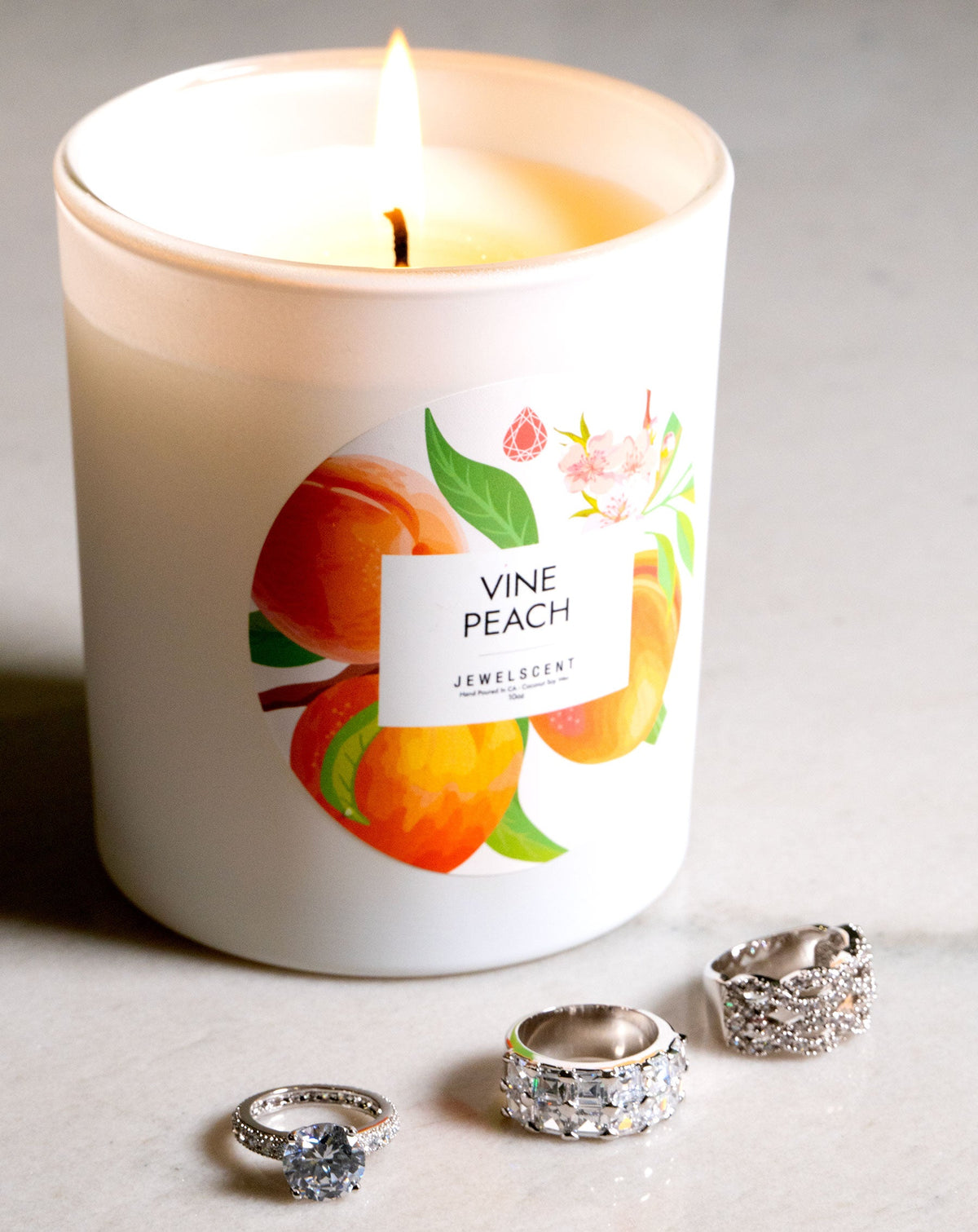 Vine Peach 10oz Mystery Jewelry Candle - view 2