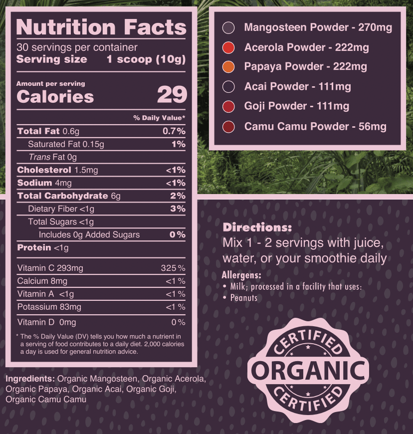 Organic Tropics & Raw Greens Micronutrient Powders - view 3
