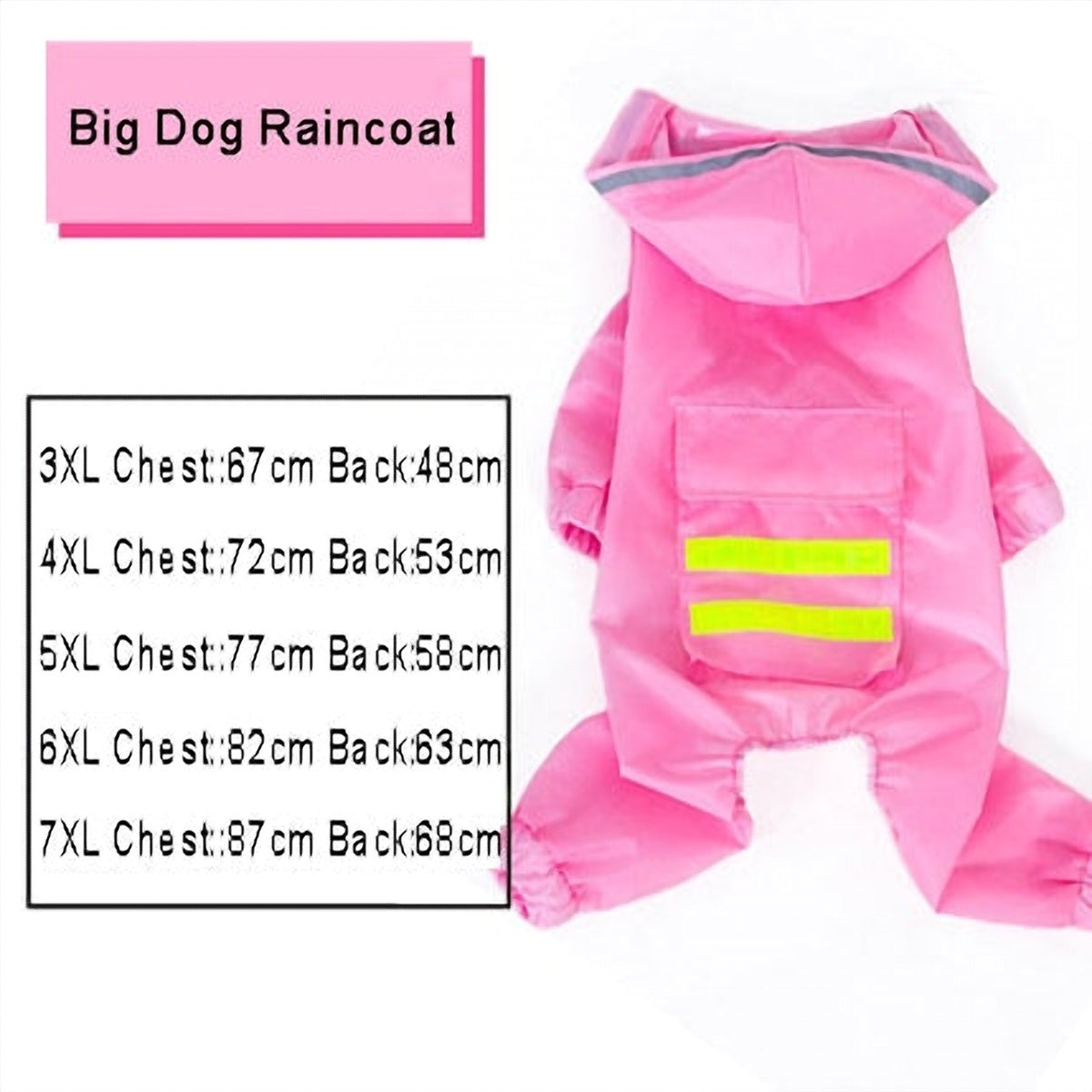 Dog Raincoat Jumpsuit Rain Coat for Dogs Pet Cloak Labrador Waterproof Golden Retriever Jacket - image 8
