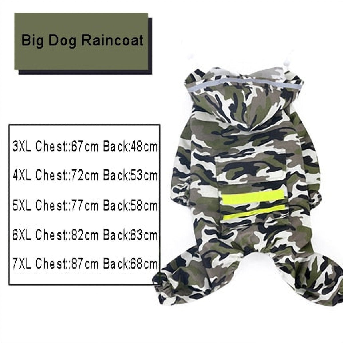 Dog Raincoat Jumpsuit Rain Coat for Dogs Pet Cloak Labrador Waterproof Golden Retriever Jacket - image 9