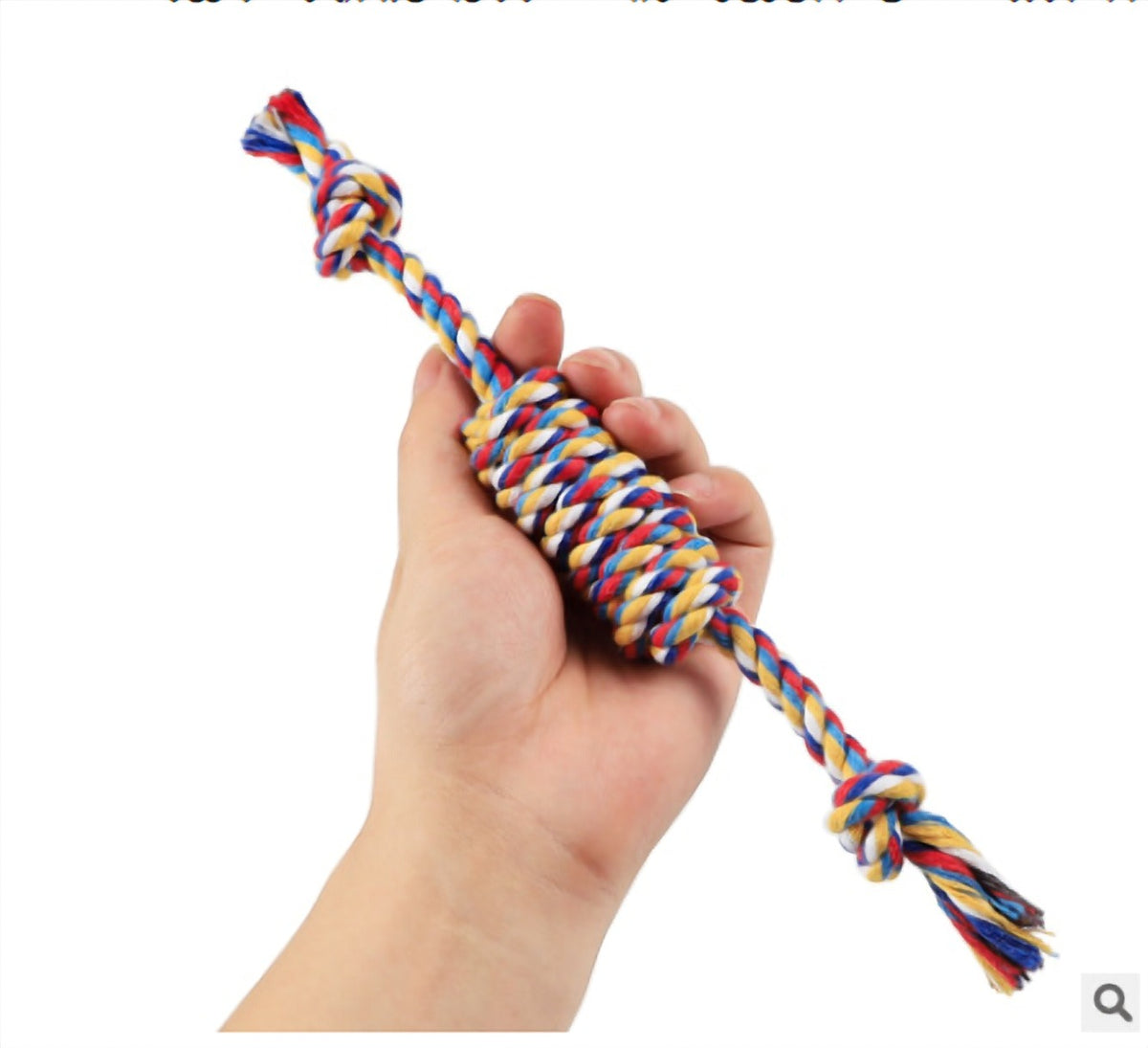 1 Pcs 28CM Dog Toys Funny Cotton Rope Toys For Small Puppy Dogs Pet Chew Toys Pet Supplies Random Colors - image 2