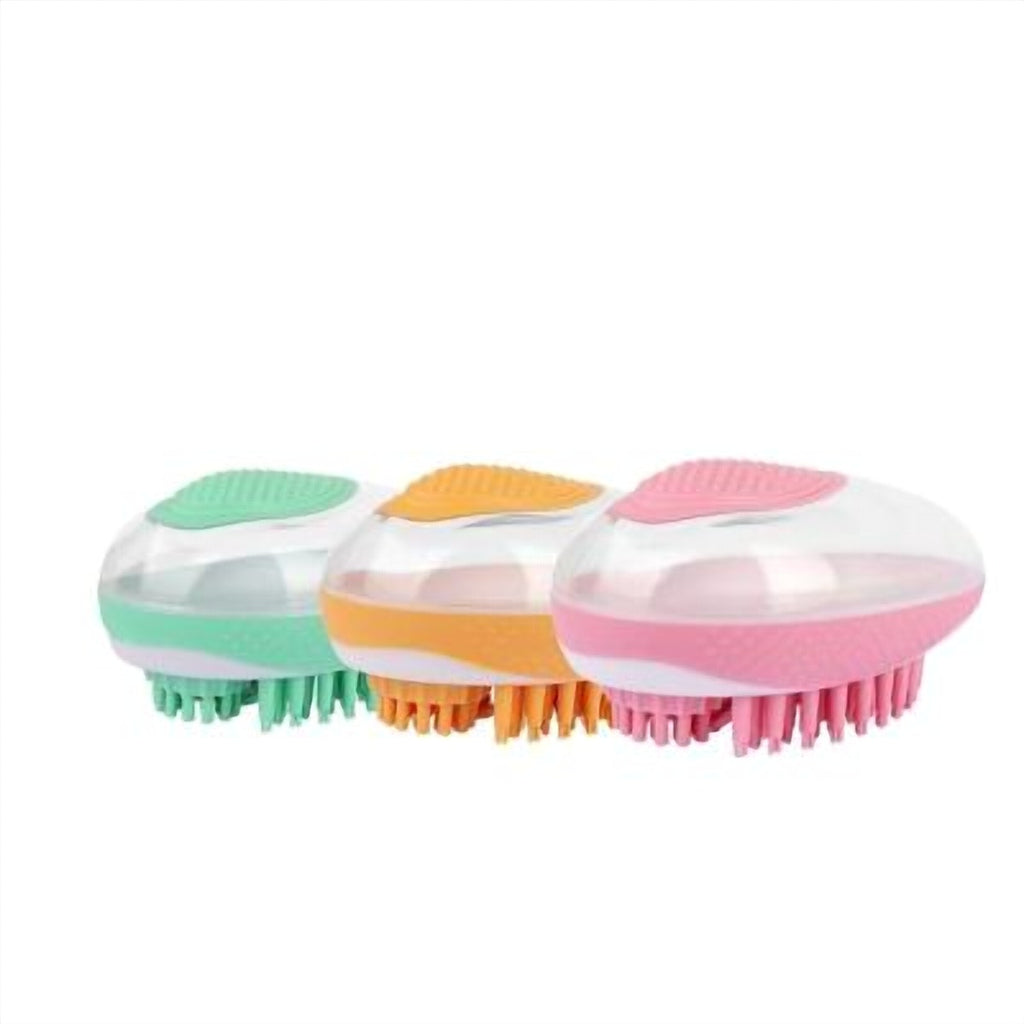 Dog Bath Brush 2-in-1 Pet SPA Massage Comb Soft Silicone Pets Shower Hair Grooming Cmob Dog Cleaning Tool Pet Products - imag