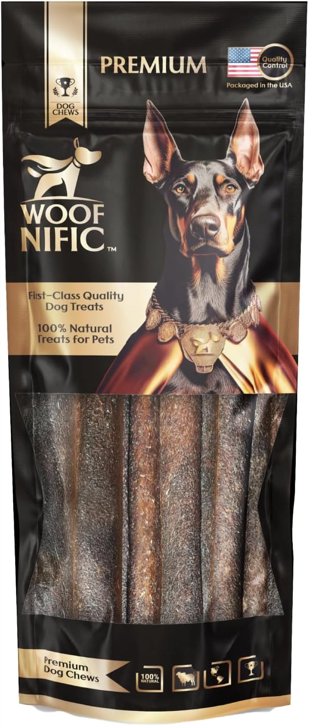 Straight Collagen Bully Sticks Dog Chews, 9" – 12 Pack - image 2