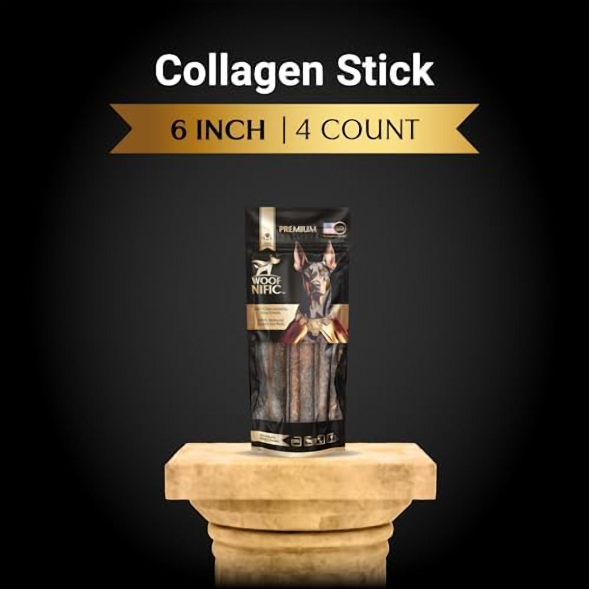 Straight Collagen Bully Sticks Dog Chews, 9" – 12 Pack - image 4