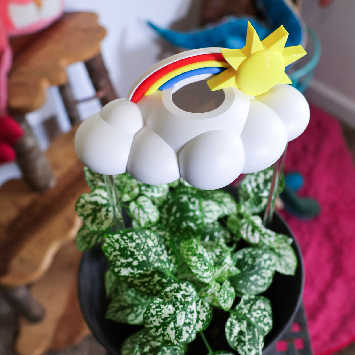 Original Dripping Rain Cloud with Sun and Rainbow Charms - view 3