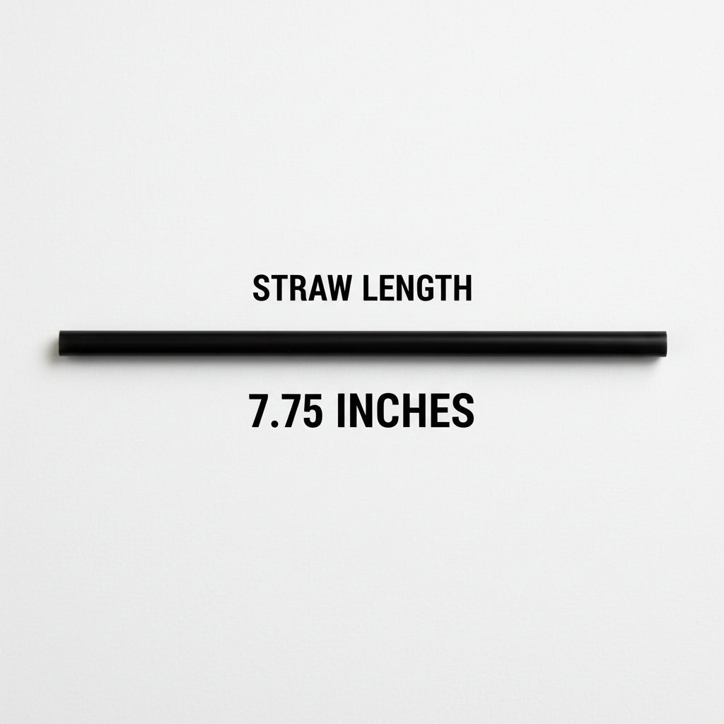 Wrapped 7.75'' x 0.24'' Compostable Black Jumbo Drinking Straws - view 2